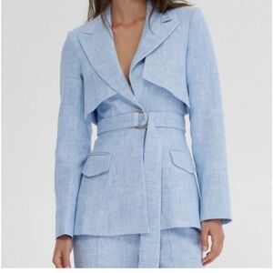 Significant Other Lilah Blazer Trousers Pants set in Marine Blue. Size 10